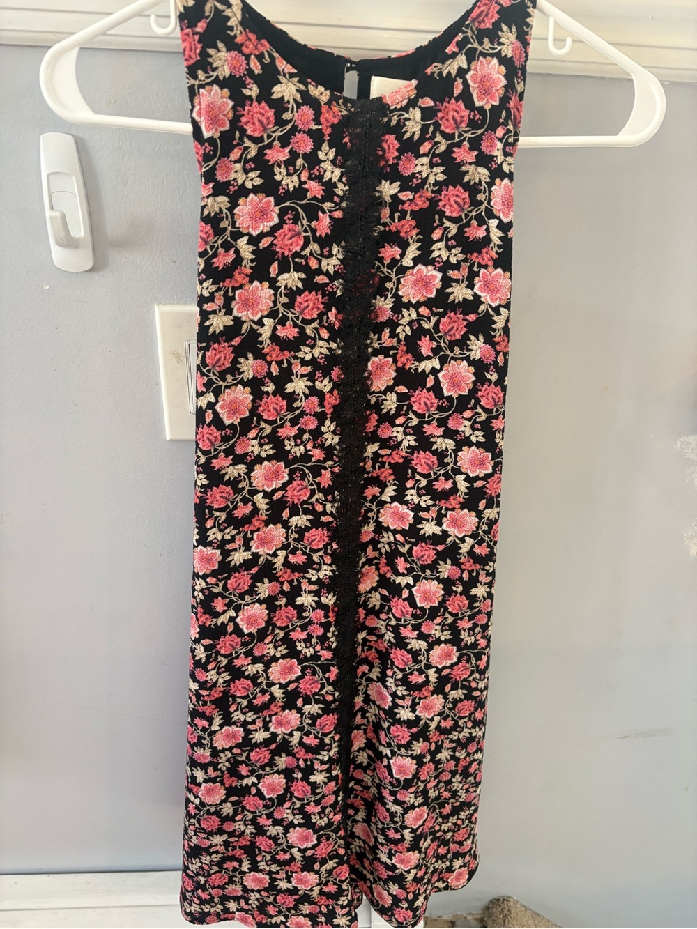 Foxiedox Black with Pink Floral Print Dress